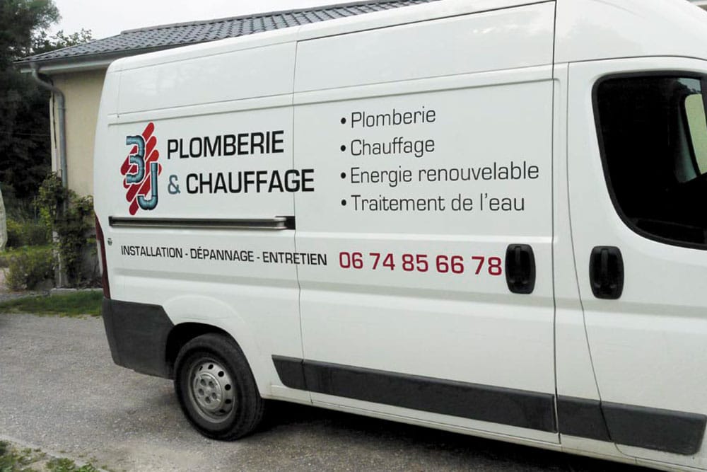Marquage véhicule 3J Plomberie & Chauffage