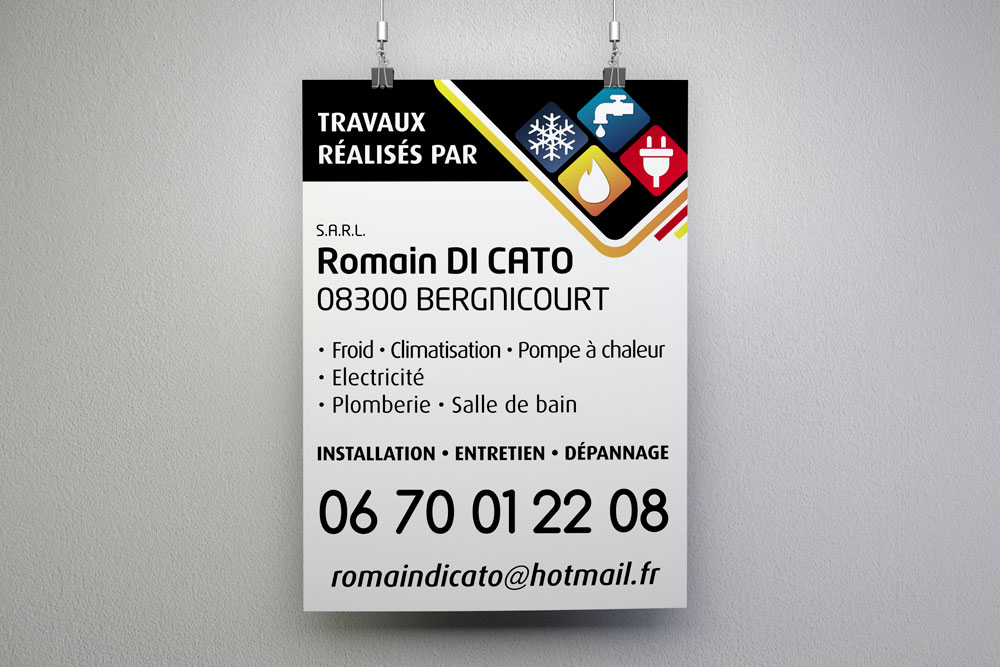 Panneau de chantier Romain Di Cato